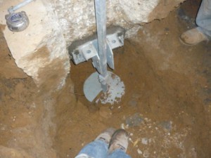 excavating in basment  