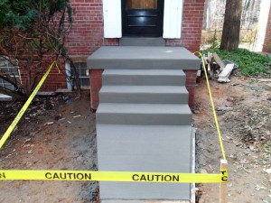 concrete step installation 